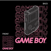 Nintendo GameBoy Pink Text 2-Sided Tee
