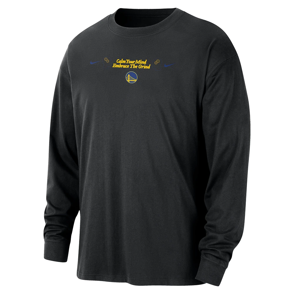 Golden State Warriors Courtside Men's Nike NBA Max90 Long-Sleeve T-Shirt