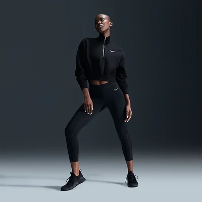 Nike Pro Women's Mid-Rise 7/8 Mesh-Paneled Leggings