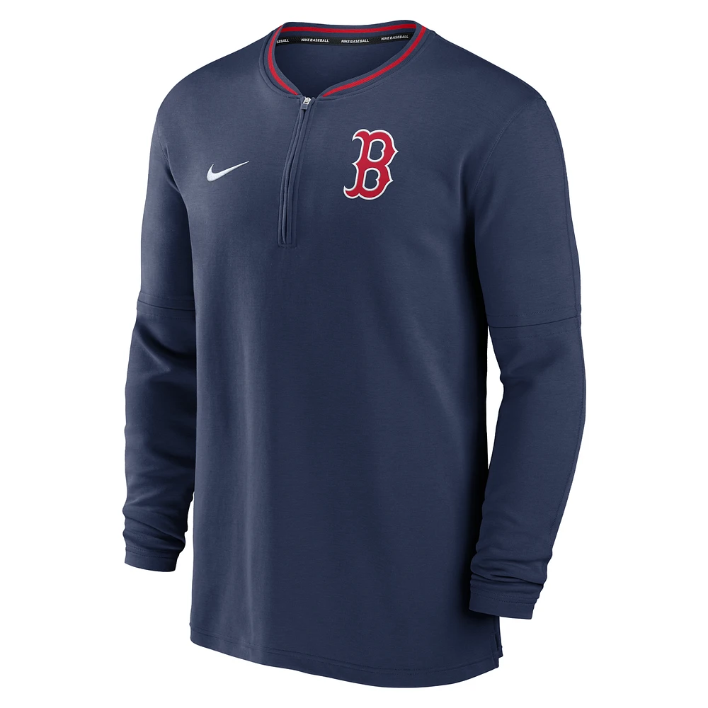 Boston Red Sox Authentic Collection Men's Nike Dri-FIT MLB 1/2-Zip Long-Sleeve Top