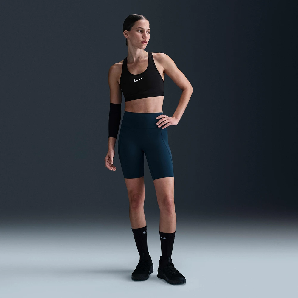 Nike Universa Women's High-Waisted 8" Biker Shorts with No Front Seam