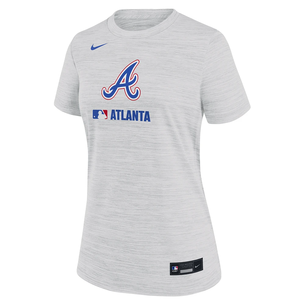 Atlanta Braves Authentic Collection City Connect Velocity Women's Nike Dri-FIT MLB T-Shirt