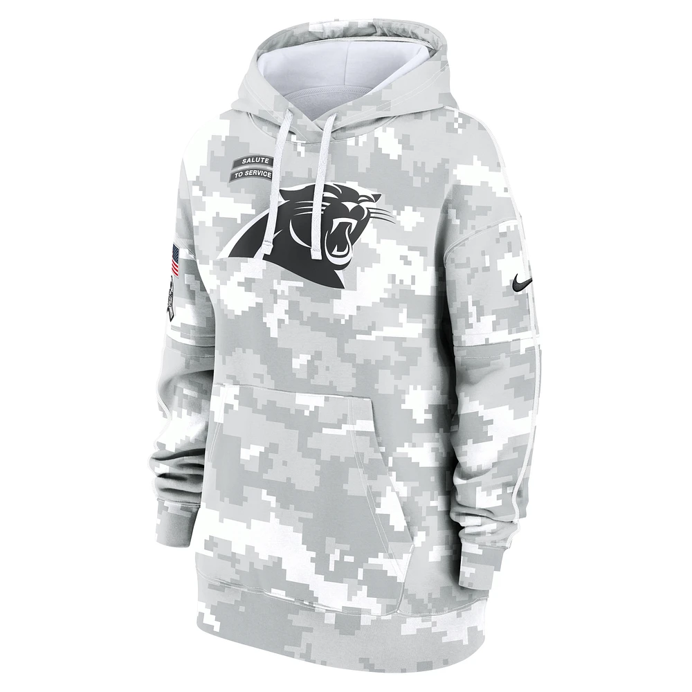 Carolina Panthers Salute to Service Primary Edge Club Women's Nike NFL Pullover Hoodie