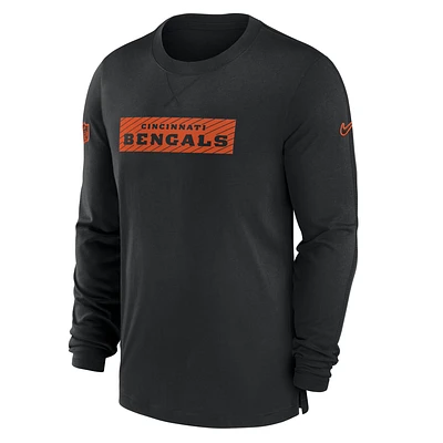 Cincinnati Bengals Sideline Player Team Issue Men’s Nike Dri-FIT Long-Sleeve Top