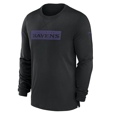 Baltimore Ravens Sideline Player Team Issue Men’s Nike Dri-FIT Long-Sleeve Top