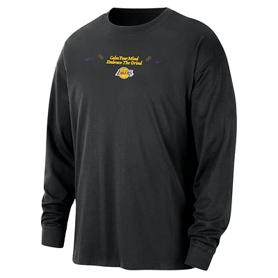 Los Angeles Lakers Courtside Men's Nike NBA Max90 Long-Sleeve T-Shirt