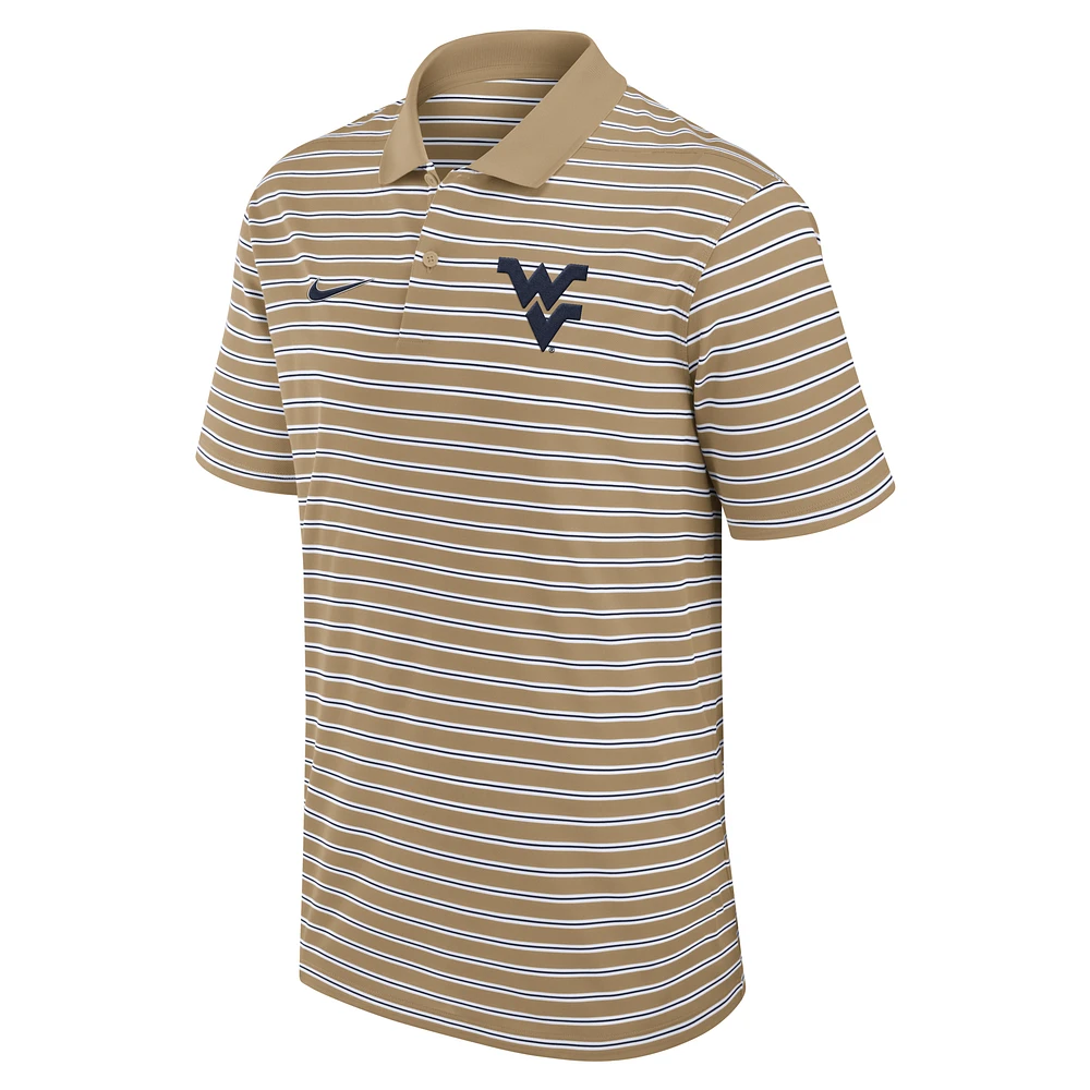 West Virginia Athletic Prep Striped Men's Nike Dri-FIT College Polo