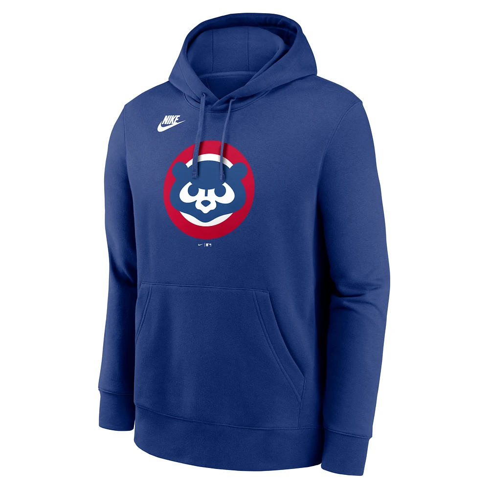Chicago Cubs Cooperstown Logo Club Men's Nike MLB Pullover Hoodie