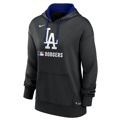 Los Angeles Dodgers Authentic Collection Women's Nike Therma MLB Pullover Hoodie