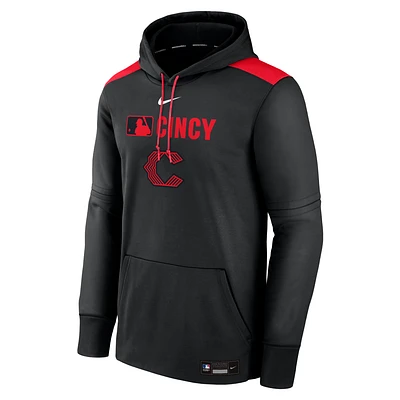 Cincinnati Reds Authentic Collection City Connect Men's Nike Therma MLB Pullover Hoodie