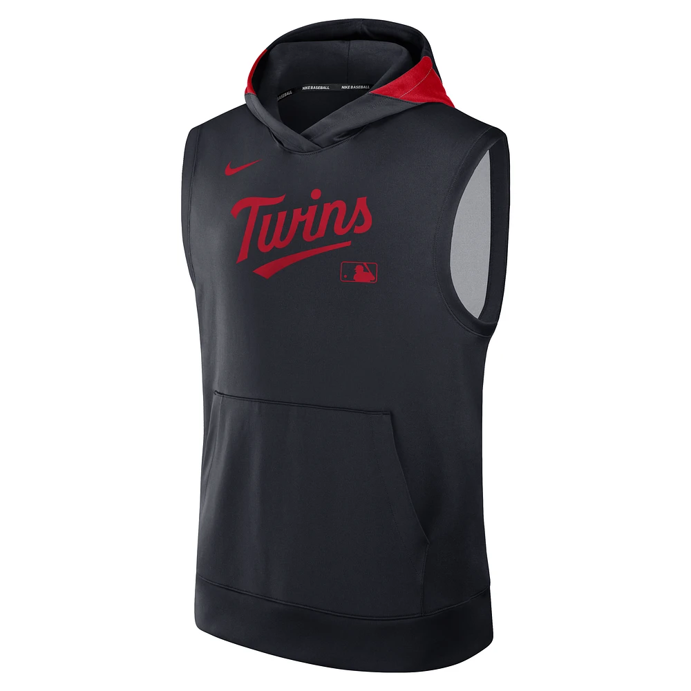 Minnesota Twins Authentic Collection Men’s Nike Dri-FIT MLB Sleeveless Pullover Hoodie