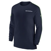 Seattle Seahawks Sideline Coach Men's Nike Dri-FIT NFL Long-Sleeve Top