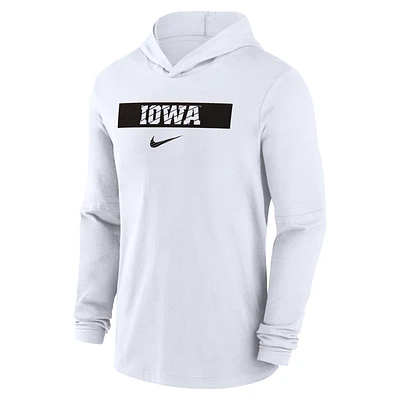 Iowa Hawkeyes Sideline Men's Nike Dri-FIT College Long-Sleeve Hooded Top