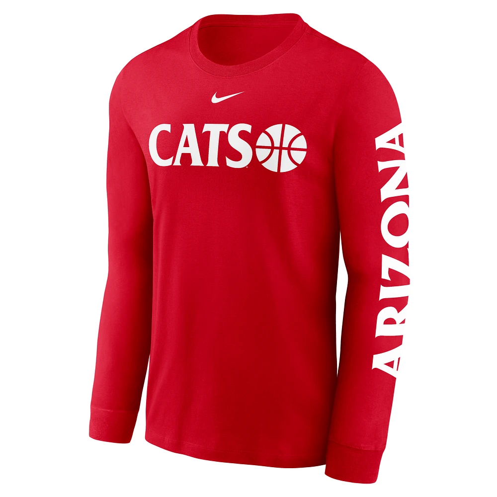 Arizona Wildcats Basketball Icon Men's Nike College Long-Sleeve T-Shirt
