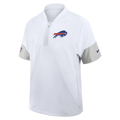 Buffalo Bills Sideline Coach Men's Nike NFL 1/2-Zip Short-Sleeve Jacket