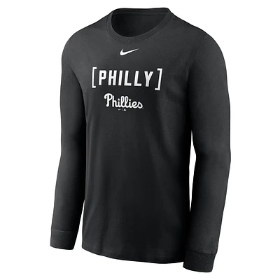 Philadelphia Phillies Fashion Men's Nike MLB Long-Sleeve T-Shirt
