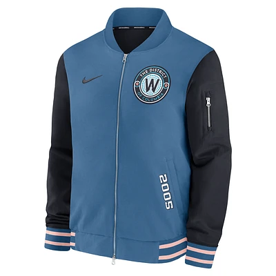 Washington Nationals Authentic Collection City Connect Men's Nike MLB Full-Zip Bomber Jacket