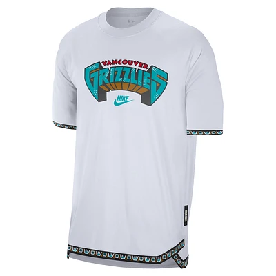 Memphis Grizzlies Hardwood Classics Men's Nike Dri-FIT NBA Short-Sleeve Pregame Top