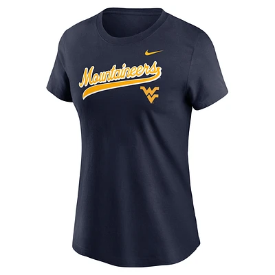 West Virginia Athletic Prep Arch Local Script Women's Nike College T-Shirt