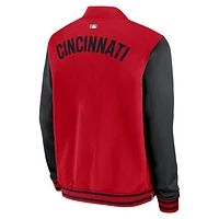 Cincinnati Reds Authentic Collection Dugout Men's Nike MLB Full-Zip Bomber Jacket