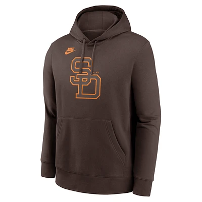 San Diego Padres Cooperstown Logo Club Men's Nike MLB Pullover Hoodie
