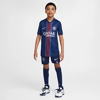 Paris Saint-Germain 2025/26 Stadium Home Big Kids' Nike Dri-FIT Soccer Replica Short