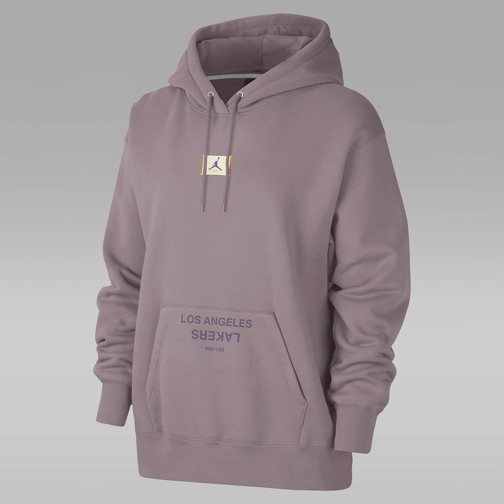 Los Angeles Lakers Flight Fleece Women's Jordan NBA Satin-Lined Pullover Hoodie