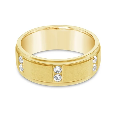 Men's Stainless Steel Matte Gold Ring 148783