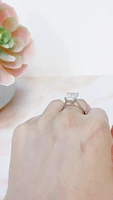 Sterling Silver Radiant Cubic Zirconia Ring 147717