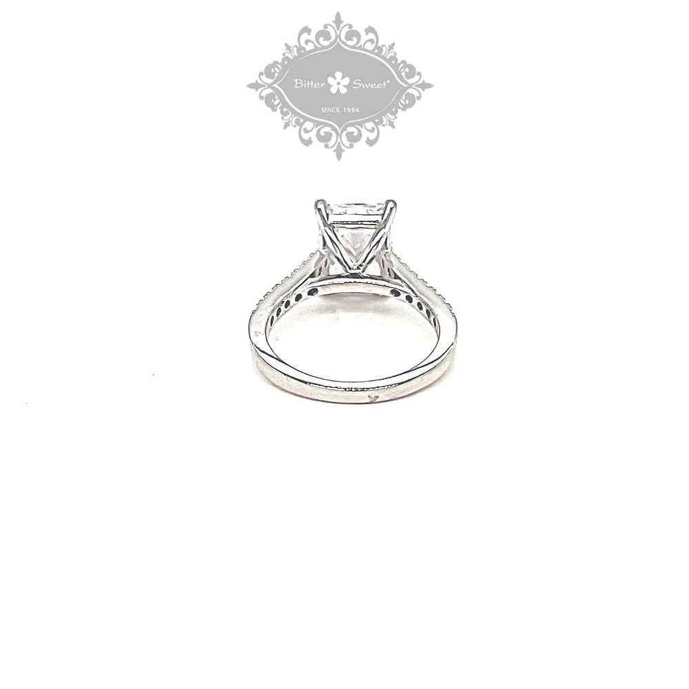 Sterling Silver Radiant Cubic Zirconia Ring 147717
