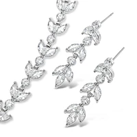 Cubic Zirconia Necklace & Earrings Set 131629