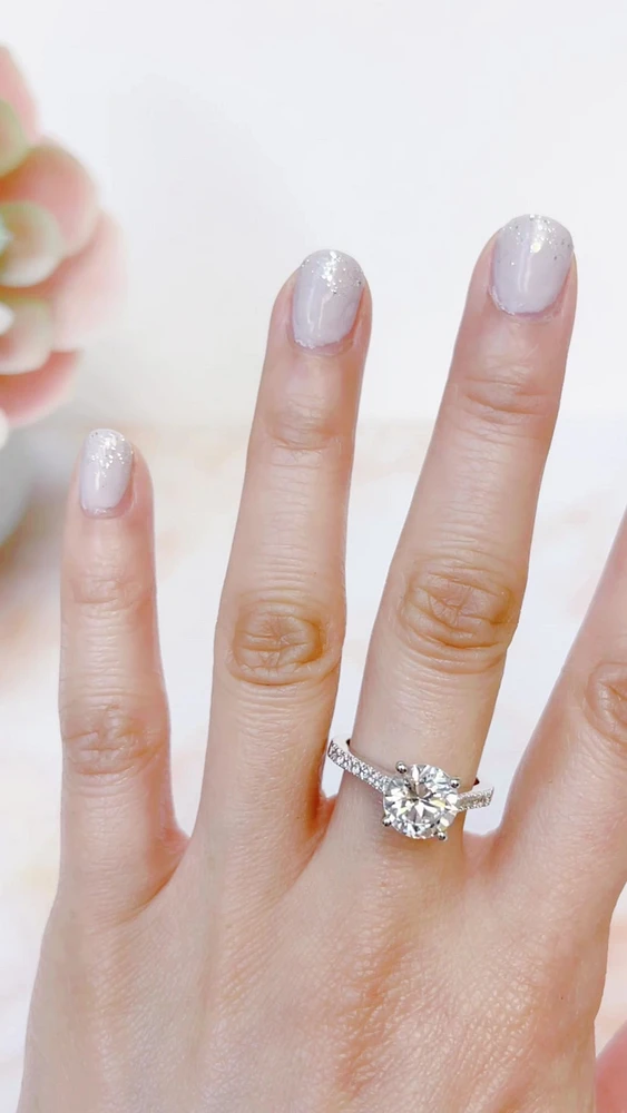 Sterling Silver Round Cubic Zirconia Ring 147711