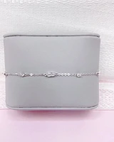 Sterling Silver Baguette Cubic Zirconia Anklet 152205