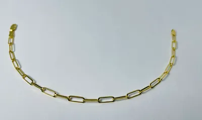 10kt Gold Paper Clip Bracelet