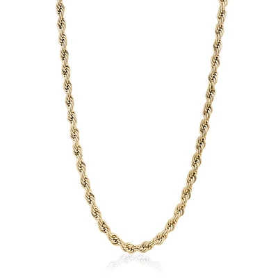ITALGEM Gold Plated Stainless Steel 6mm Rope Chain