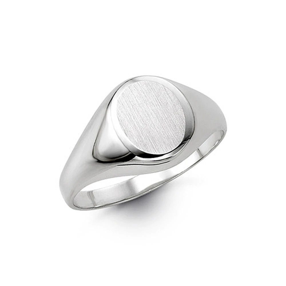 10kt Gold Bella Fierce Men's Oval Signet Ring