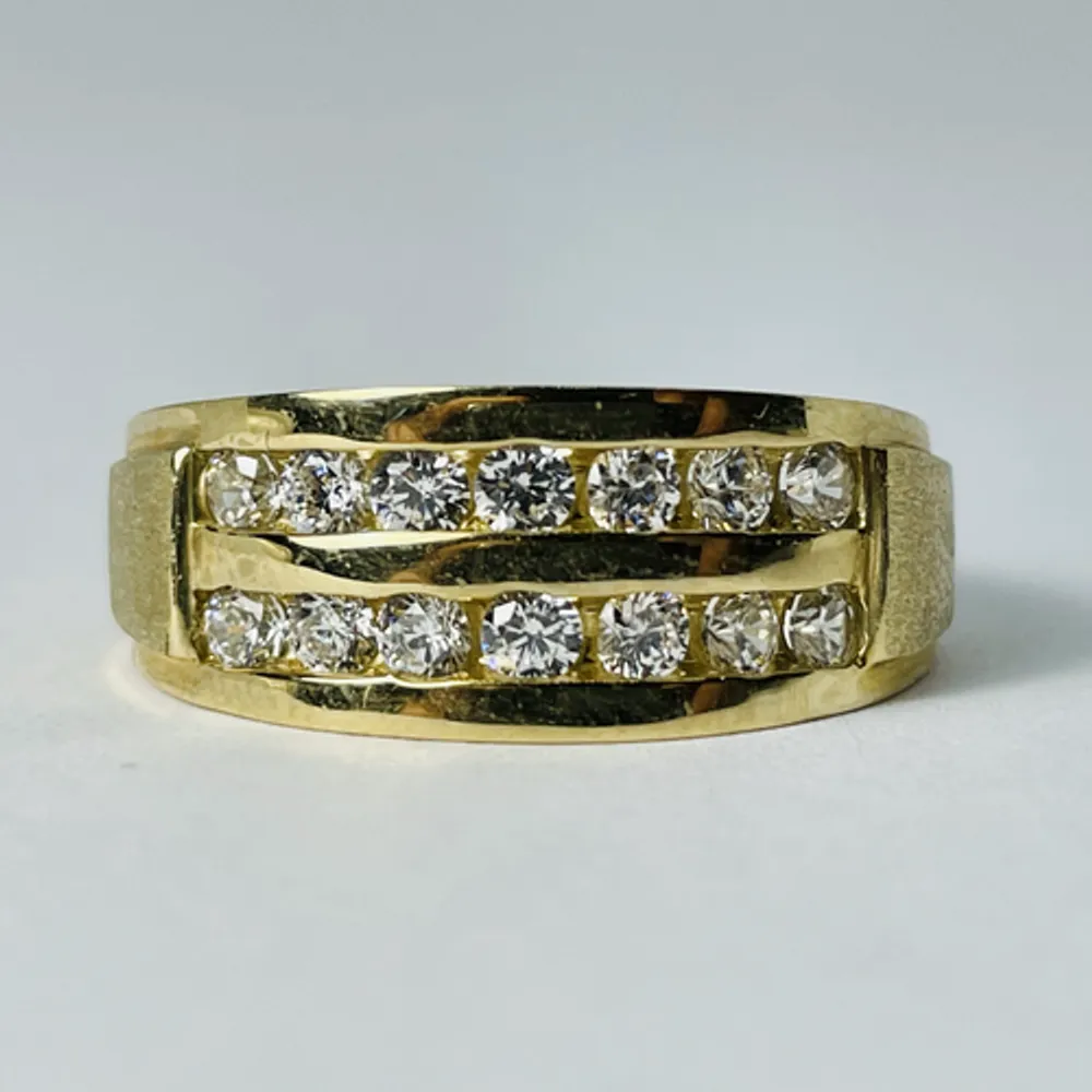 10kt Gold Men's CZ Band