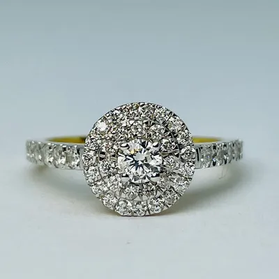 10kt Gold 1.00ctw Diamond Engagement Ring Set