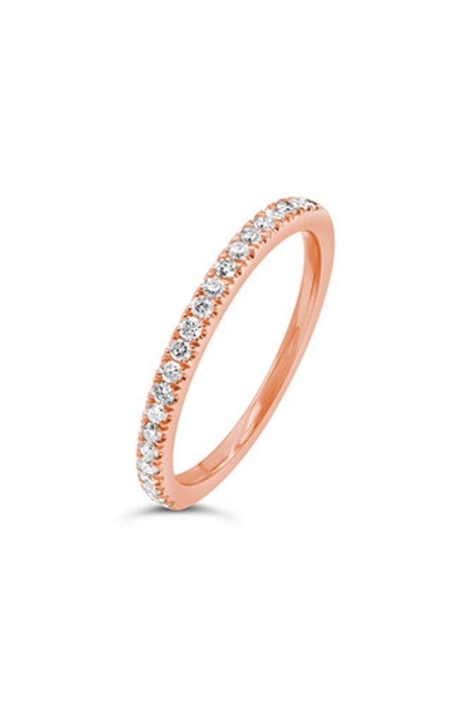 10K ROSE GOLD DIAMOND 0.22TDW ICICLES CLAW SET BAND