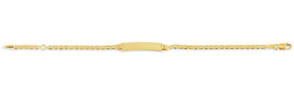 10kt Gold Baby Bella ID Bracelet (Mariner Link)