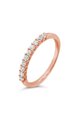 10K ROSE GOLD DIAMOND 0.10TDW ICICLES STACKABLE BEAD SET BAND