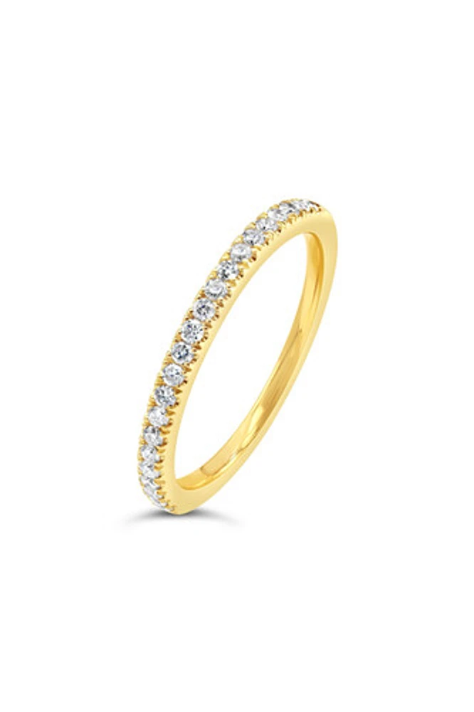 10K YELLOW GOLD DIAMOND 0.22TDW ICICLES CLAW SET BAND