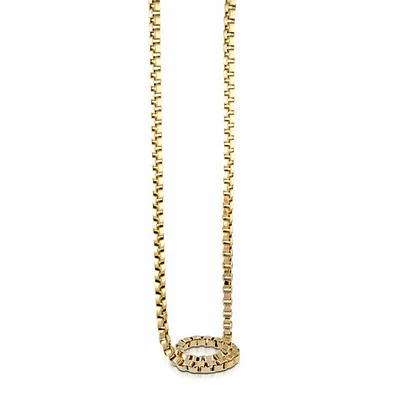 ITALGEM Gold Plated Stainless Steel 5mm Box Chain