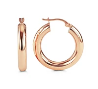 10kt Rose Gold Hoop Earrings 24mm