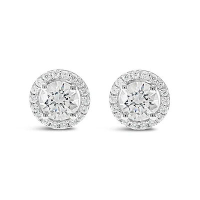 Sterling Silver Cubic Zirconia Round Studs 139377