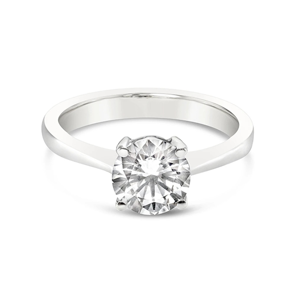 Sterling Silver Cubic Zirconia Solitaire Ring