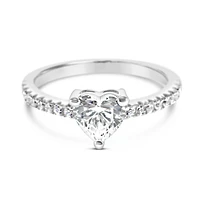 Sterling Silver Heart Cubic Zirconia Ring 151771