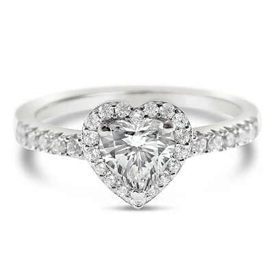Sterling Silver Cubic Zirconia Heart Ring