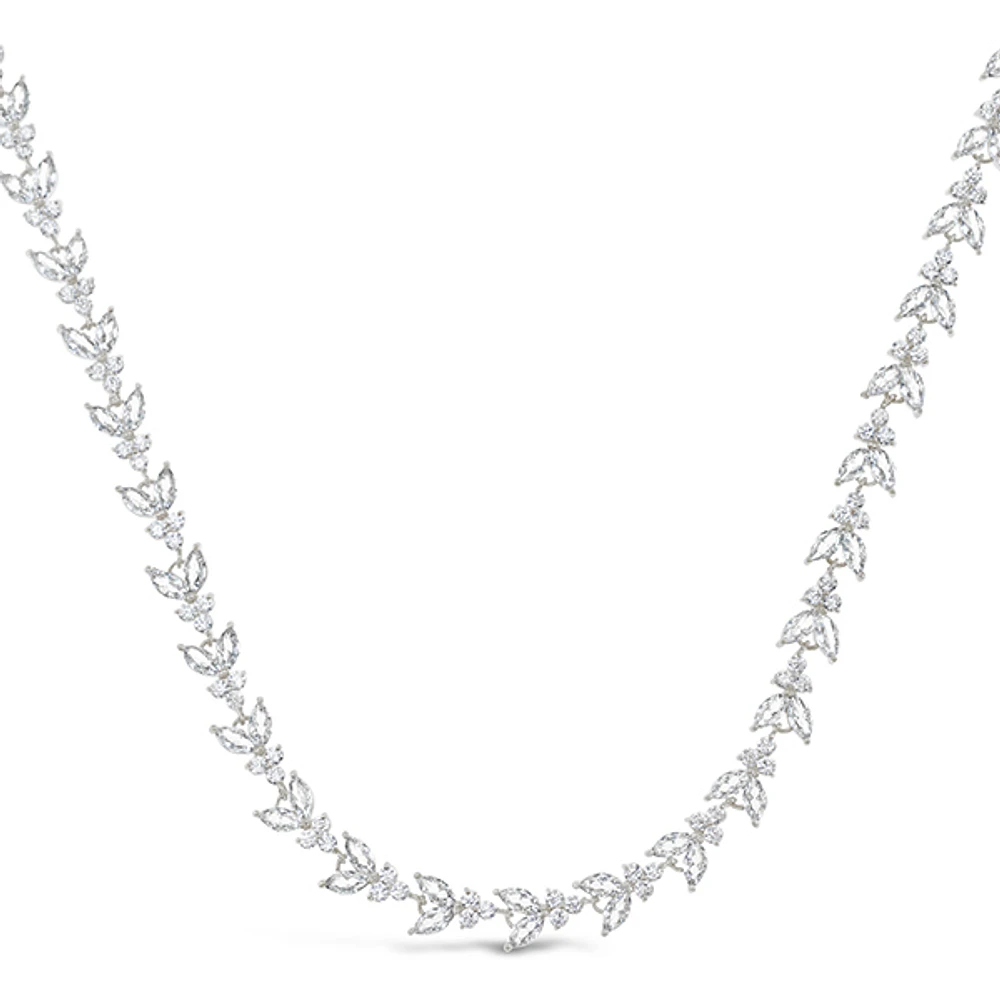 Bridal Silver Cubic Zirconia Necklace 149232