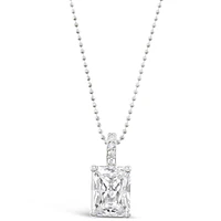 Sterling Silver Radiant Cubic Zirconia Necklace 147707